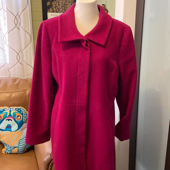 Talbots Berry Overcoat - Picture 2 of 8